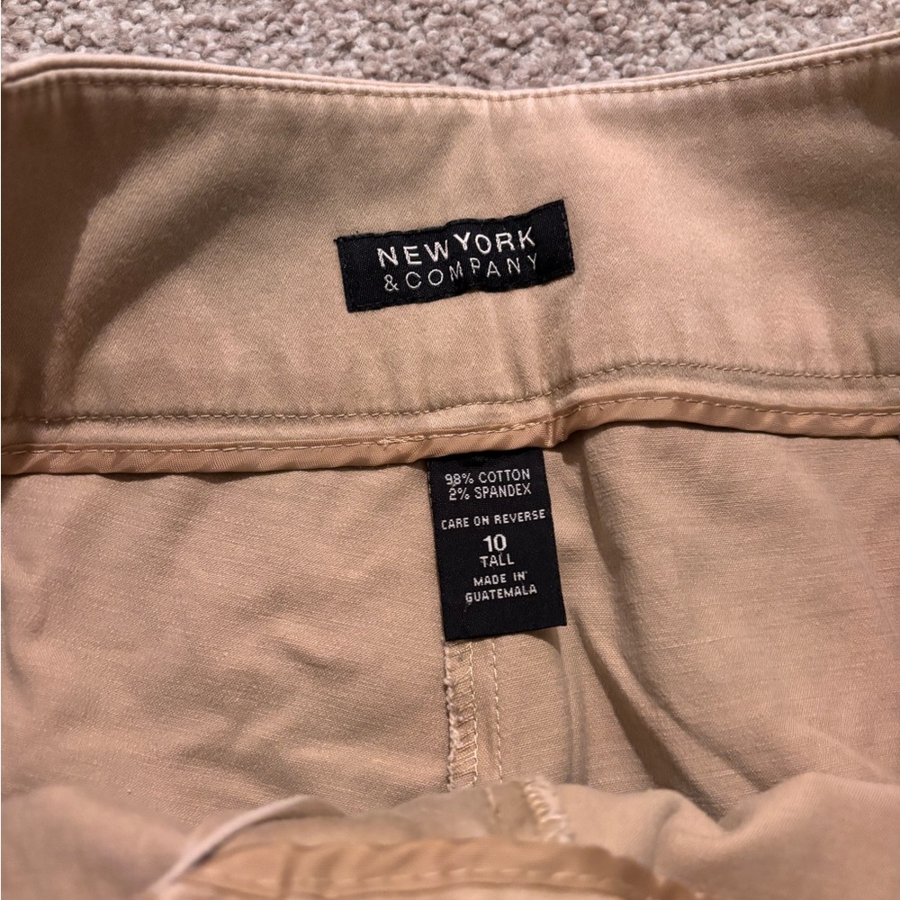 New York & Company Khaki Tan Flare Pants - Picture 3 of 4